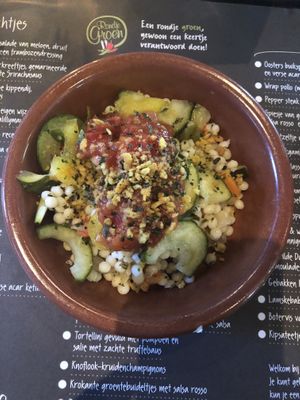 Couscous salad with sweet and sour vegetables at 't Zusje in Bergen Op Zoom