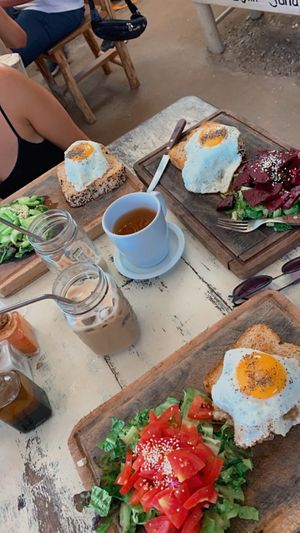 We all ordered avocado toast  at Painapol in Holbox