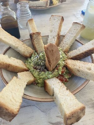 Guacamole with home-made bread  at Painapol in Holbox