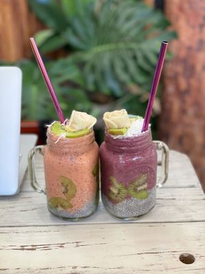 Perfect great tasting vegan smoothies   at Painapol in Holbox
