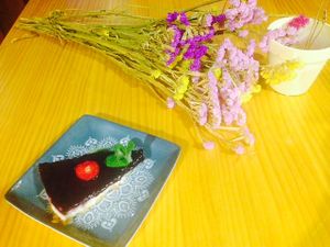 Chocolate vegan cake at Vita Organica Slow Food & Liv (-ing) in Busturia