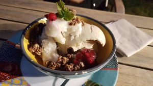 Coconut and sesame ice cream at Vita Organica Slow Food & Liv (-ing) in Busturia