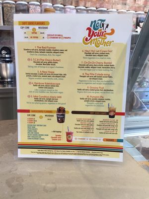 Menu at Not Your Mother in Toronto