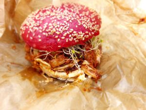 Pulled pork burger at VegaSpix in La Ciotat