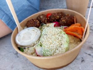 Felafel salad at VegaSpix in La Ciotat