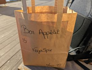 Super friendly and cute resto, as indicated by the bag at VegaSpix in La Ciotat