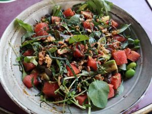 So yummy the watermelon 🍉 avocado 🥑 salad! 😀 at VRIENDSCHAP in Middelburg