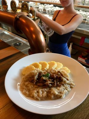 Czech cabbage and roast seitan at Pilgrim in Brno