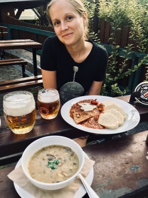 beer and Czech goulash at Pilgrim in Brno