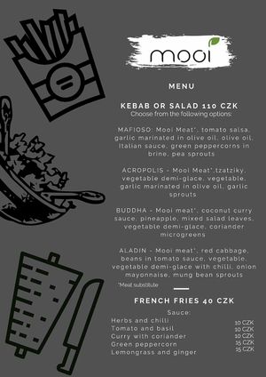 Kebab, salad and also tortilla for 120 CZK at Mooi in Brno