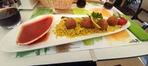 Falafel on Quinoa at Lacroma in Dubrovnik