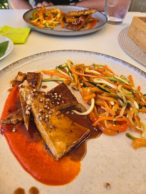 BBQ Smoked Tofu at Lacroma in Dubrovnik