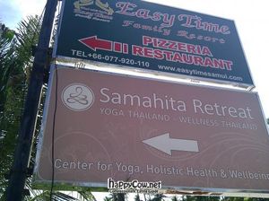 Signage at Sattva at Samahita Retreat in Koh Samui