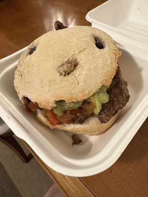 Chestnut burger  at Duke's in Miliano