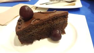 Sacher cake at Duke's in Miliano