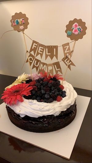 Brownie con frutos rojos at Vaniglia in Rosario