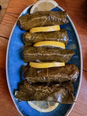 Stuffed grape leaves (vegan) at Harab'be Cafe in Istanbul