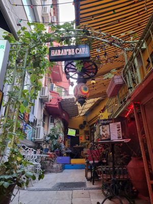 Entrance at Harab'be Cafe in Istanbul