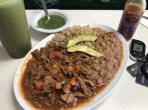 All vegan all good  at Leonor's Mexican Vegetarian Restaurant in Studio City