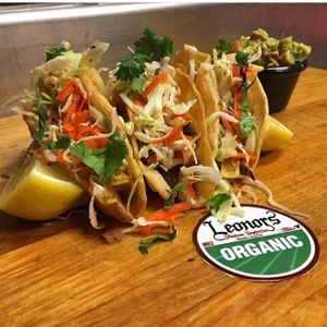 Potato hard shell tacos only on Tuesdays  at Leonor's Mexican Vegetarian Restaurant in Studio City