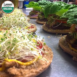 California Cheese Burger at Leonor's Mexican Vegetarian Restaurant in Studio City