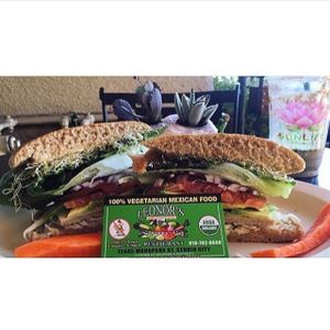 Sandwich at Leonor's Mexican Vegetarian Restaurant in Studio City