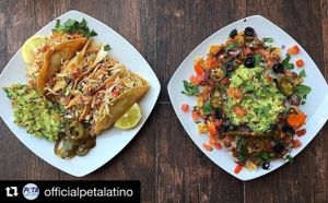 "Tacos Tuesday" potatoe Tacos , Nachos  at Leonor's Mexican Vegetarian Restaurant in Studio City