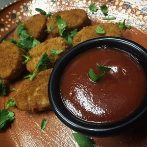 Soy vegan Chick'N Nuggets  at Leonor's Mexican Vegetarian Restaurant in Studio City