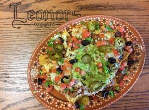 chili nachos at Leonor's Mexican Vegetarian Restaurant in Studio City