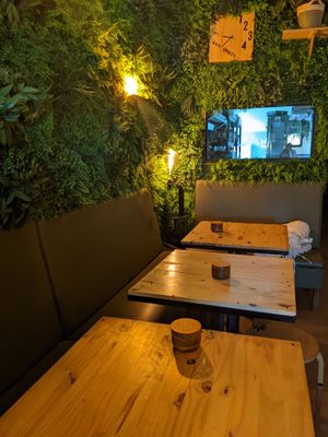 Interior at AmaZone Cafe in Moliets