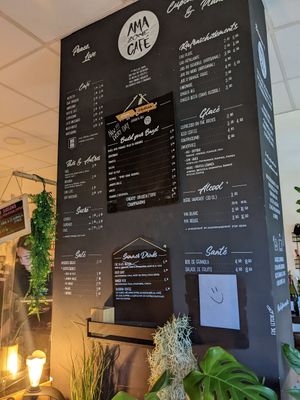 Menu at AmaZone Cafe in Moliets