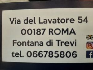 Contact information at Gelato Artigianali in Rome