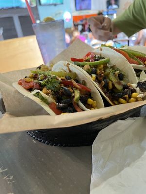 Vegan tacos…yum!  at Island Wing Company in Gulf Shores