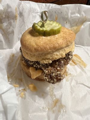 Fried Chick'n & Biscuit  at Bubbie's - Plant Burgers at Plant Food Lab in Washington