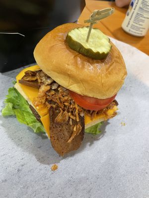 Pretty burger  at Bubbie's - Plant Burgers at Plant Food Lab in Washington