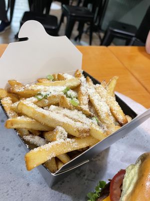 Garlic fries  at Bubbie's - Plant Burgers at Plant Food Lab in Washington