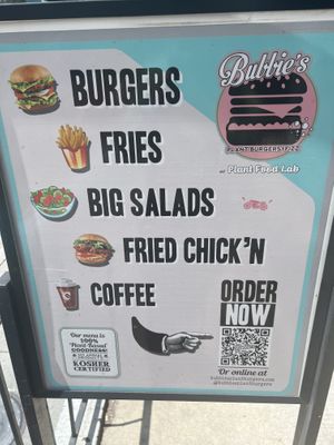 Salad options are a nice touch. Saw someone with one though and seemed a bit uninspired. But I didn’t eat it so could be wrong    at Bubbie's - Plant Burgers at Plant Food Lab in Washington