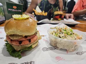 Pineapple burger at Bubbie's - Plant Burgers at Plant Food Lab in Washington