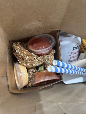 Onion rings - well battered   at Bubbie's - Plant Burgers at Plant Food Lab in Washington