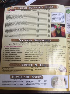 Menu 2 at Healthy Garden and Gourmet Pizza in Voorhees