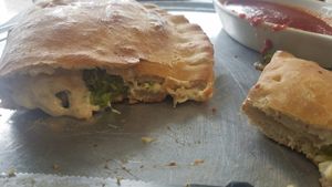 Veggie prima calzone with daiya at Healthy Garden and Gourmet Pizza in Voorhees