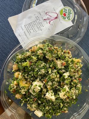 Self built salad at Chop Stop in Brea