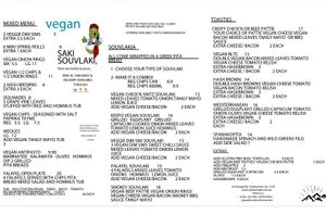 New vegan menu at Saki Souvlaki  in Cheltenham