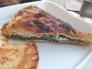 Spanakopita (house made) at Saki Souvlaki  in Cheltenham