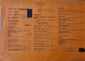 Vegan menu as of 9th Nov 2023. at Saki Souvlaki  in Cheltenham