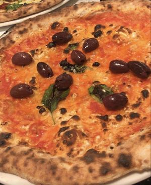 Extra olives  at Franco Manca in South East London