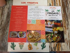 Menu April 2026 at Los Fridays in Daylesford
