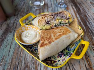 Vegan burrito - April 2026 at Los Fridays in Daylesford