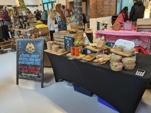 Stall: pastries, salads and kimchi at Soy Ahoy in Bristol