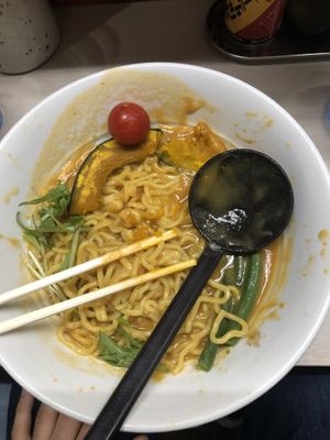 My beautiful veggie ramen!   at Kumakichi in Sapporo